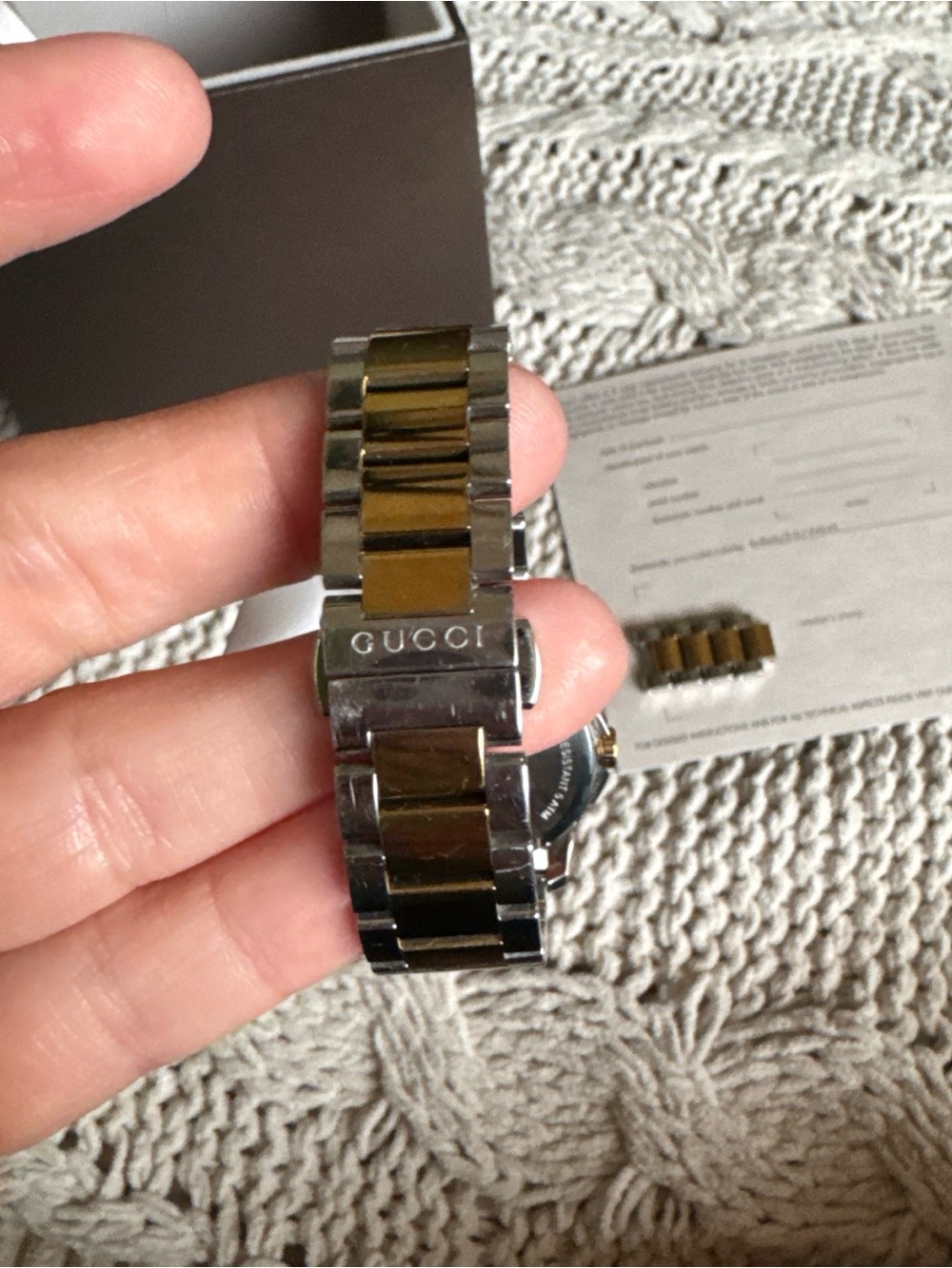 Gucci Two-Tone Silver and Gold Women's Watch - Picture 5 of 7